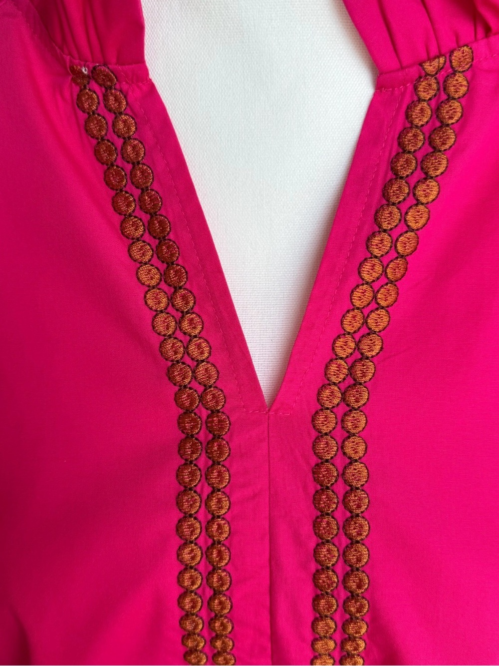 JODIFLWomen's Pink Embroidered Puff-Sleeve Blouse - Picture 3 of 7